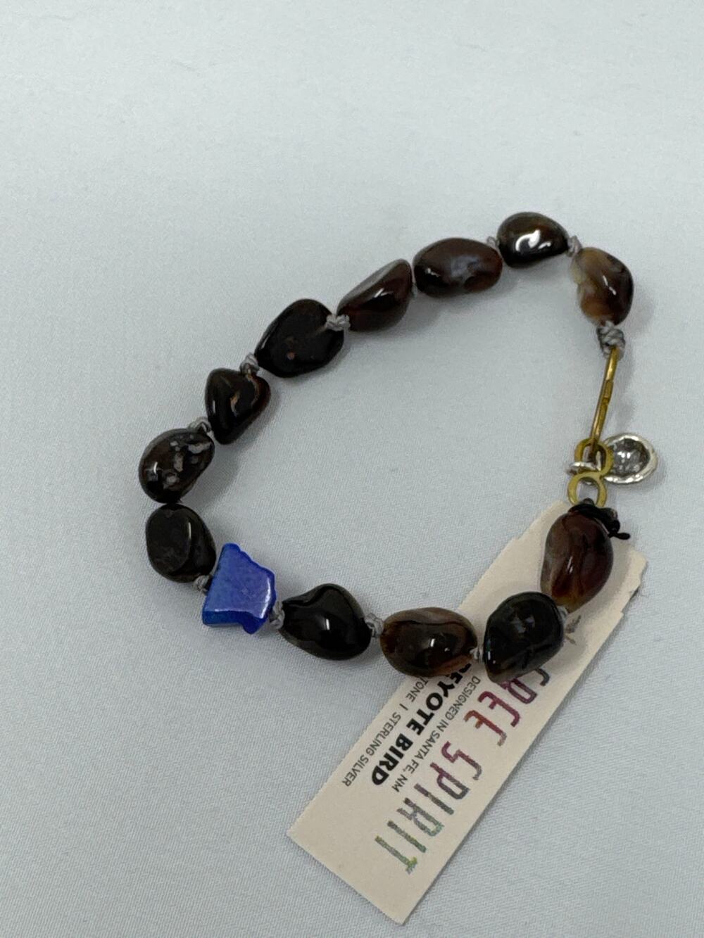 Free Spirit Peyote Bird Sterling Silver Genuine Stone Beaded Bracelet NWT